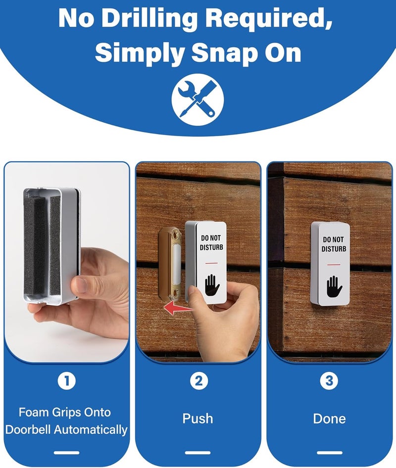 WeddingSteps NapDefender Doorbell Cover Doorbell Button Cover, Dont Ring Doorbell Sign-Do Not Ring Doorbell Sign Please Do Not knock, No Solicitation Solutions for Uninterrupted Nap, Baby Sleep, Dog Barking - Image 5